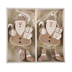 Set Of 6 Novelty Christmas Wooden Tree Decorations Boxed -XS-Stock 11223d4b aa60 44dd b234 80547778b12d