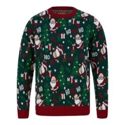 Mens Santa Ho Ho Ho Christmas Jumper -XS-Stock 1A15759F 1.opt