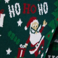 Mens Santa Ho Ho Ho Christmas Jumper -XS-Stock 1A15759F 3.opt