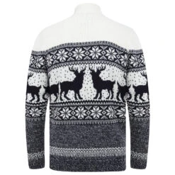 Mens Traditional Reindeer Christmas Jumper 7 Mens Traditional Reindeer Christmas Jumper -XS-Stock 1A17016RF 2.opt
