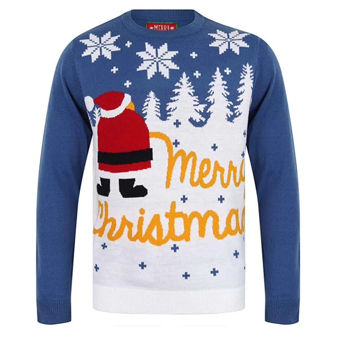 Mens Novelty Christmas Jumper Merry Christmas Naughty Santa 1 Mens Novelty Christmas Jumper Merry Christmas Naughty Santa