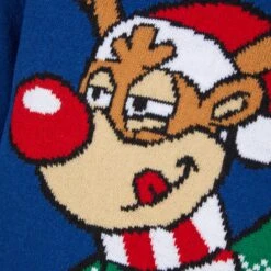 Kids Reindeer Throwing Snowballs Christmas Jumper -XS-Stock 2A189871A 3.opt