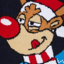 Kids Reindeer Throwing Snowballs Christmas Jumper -XS-Stock 2A189871F 3.opt