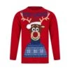 Kids Merry Christmas Antlers Reindeer Xmas Jumper