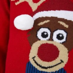 Kids Merry Christmas Antlers Reindeer Xmas Jumper -XS-Stock 2A189901A 3.opt
