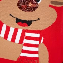 Womens Sequin Reindeer Christmas Jumper -XS-Stock 3A190171A 3.opt