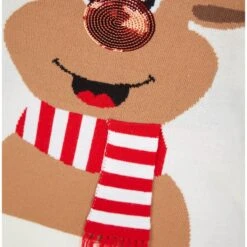 Womens Sequin Reindeer Christmas Jumper -XS-Stock 3A190171F 3.opt