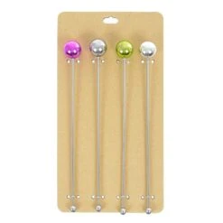 Set Of 4 Swizzle Sticks Cocktail Stirrers Stainless Steel -XS-Stock 424d7fcb 9cce 4975 ae20 bf1a336a5916