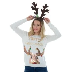 Womens Novelty Sequin Merry Christ-Moose Christmas Jumper 5 Womens Novelty Sequin Merry Christ-Moose Christmas Jumper -XS-Stock 6dfbe200 30e3 4e4a a6ad 2412fd39ba82