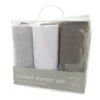Elli & Raff 3 Piece Cotbed Starter Set Fitted Sheet & Blankets Grey