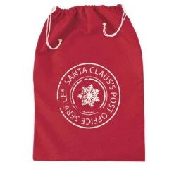 Santa Sack Christmas Presents Bag Red Grey 50x70cm -XS-Stock BEAXMA141171 I