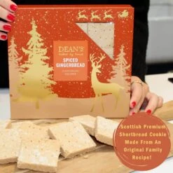 9 X 200g Deans Spiced Gingerbread Shortbread Squares B/B 15 JUN 2023 -XS-Stock DEA2330 3 opt