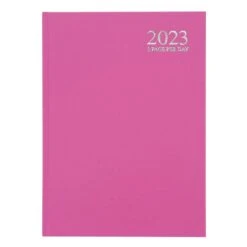 2023 A4 Appointment Diary 2 Pages Per Day Hardback -XS-Stock DiaryPink