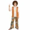 Kids Cool Hippie Fancy Dress Costume 60s Peace Halloween