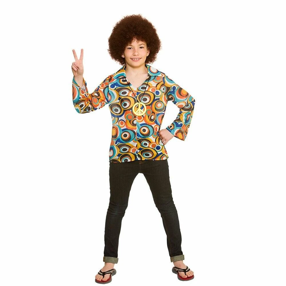 Kids Retro Hippie Shirt 60s Peace Groovy Fancy Dress 1 Kids Retro Hippie Shirt 60s Peace Groovy Fancy Dress