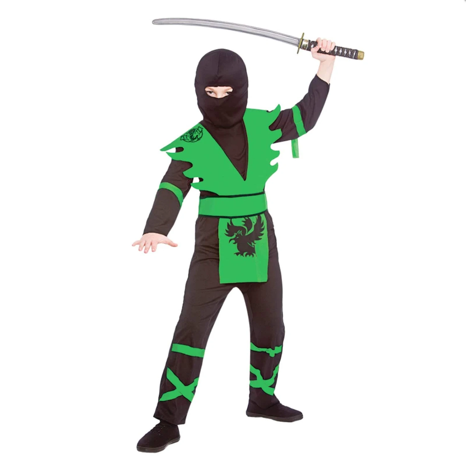 Boys Ninja Assassin Red Black Japanese Halloween Costume 3 Boys Ninja Assassin Red Black Japanese Halloween Costume - Image 3