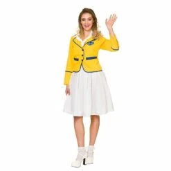 Womens Holiday Camp Costume Fancy Dress Hi De Hi Yellowcoat