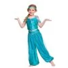 Arabian Princess Cartoon Girls Fancy Dress Costume Teal Blue