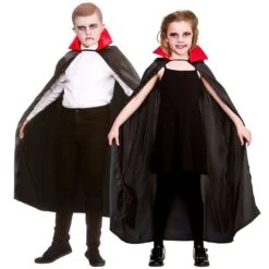 Kids Deluxe Satin Vampire Cape Black Cloak Red Collar 95cm 5 Kids Deluxe Satin Vampire Cape Black Cloak Red Collar 95cm -XS-Stock EGB 4921 1600 3 04340.1568363290.1100.1100