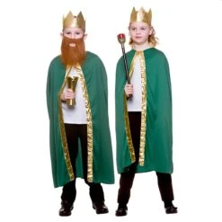 Childs King Queen Robe & Crown Set Gold Trim Fancy Dress 85cm 8 Childs King Queen Robe & Crown Set Gold Trim Fancy Dress 85cm -XS-Stock EGB 4929 1 opt