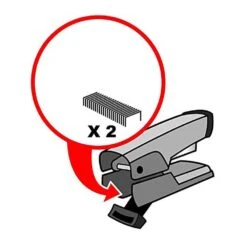 Helix Maped Office Advanced Grey Half Strip Metal Stapler 3 Function -XS-Stock EXO354521 4 opt