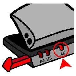 Helix Maped Office Advanced Grey Metal Two Hole Punch Up To 25 Sheets -XS-Stock EXO620321 3 opt