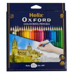 Pack Of 24 Helix Oxford Colouring Pencils Resistant Leads