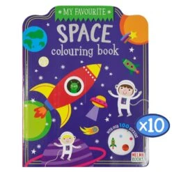 10 X My Favourite Colouring Book 100+ Stickers Creative Fun Art -XS-Stock FERN8667 10 opt