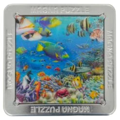 3D Picture Magna Puzzle Square Magnetic Tiles 16 Piece Tin 15cm -XS-Stock GBC21027 opt