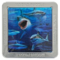 3D Picture Magna Puzzle Square Magnetic Tiles 16 Piece Tin 15cm -XS-Stock GBC21164 opt