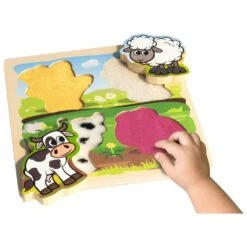 Eichhorn Wooden Puzzle Farm Animals With Fabric 5 Pieces Age 1+ 8 Eichhorn Wooden Puzzle Farm Animals With Fabric 5 Pieces Age 1+ -XS-Stock GRA100003687 6474 4 opt