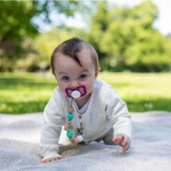 Eichhorn Baby Pure Dummy Chain Clip On Holder Natural Wood 0m+ -XS-Stock GRA100005700 6406 4 opt