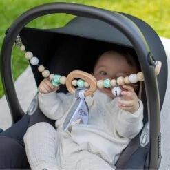 Eichhorn Baby Pure Pram Chain Clip On Beads Bells Wooden Toy -XS-Stock GRA100005705 6406 3 opt