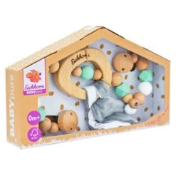 Eichhorn Baby Pure Pram Chain Clip On Beads Bells Wooden Toy -XS-Stock GRA100005705 6406 4 opt