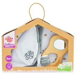 Eichhorn Baby Pure Grasping Toy With Cuddle Blanket Mirror
