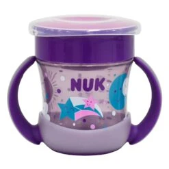 NUK Mini Magic Cup 160ml Spillproof Lid Drinking Rim 2 Handles -XS-Stock GRA10225014 6193 A 2 opt