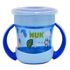 NUK Mini Magic Cup 160ml Spillproof Lid Drinking Rim 2 Handles -XS-Stock GRA10225014 6193 c 2 opt