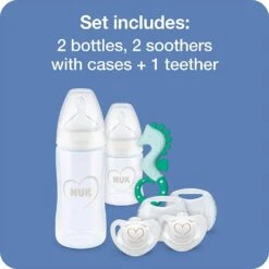 NUK Newborn Set Bottles Silicone Teats Soothers Teether -XS-Stock GRA10225210 6193 4 opt