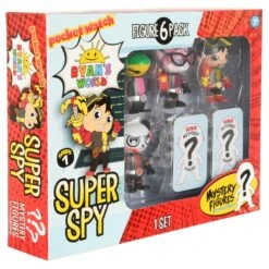 Ryan's World Super Spy Figures 6 Pack With 2 Mystery Agents -XS-Stock GRA200066 6462 006 3 opt