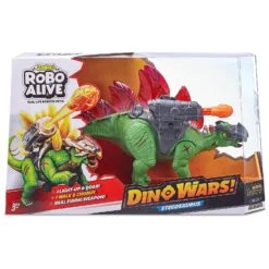 Robo Alive Dino Wars Stegosaurus Light Up Moving Roars 30cm