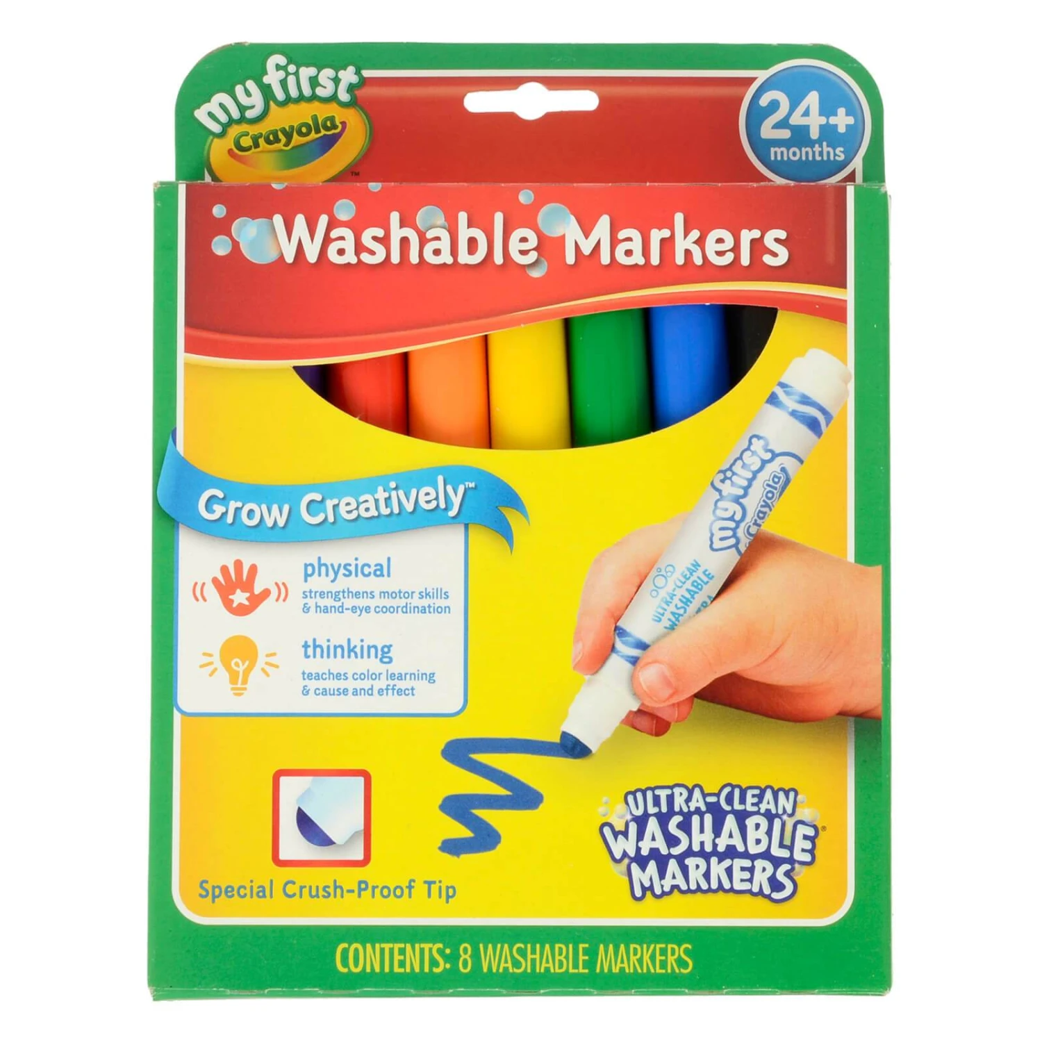 Crayola Ultra Clean Washable Markers Crush-Proof Tip 8 Pack 1 Crayola Ultra Clean Washable Markers Crush-Proof Tip 8 Pack