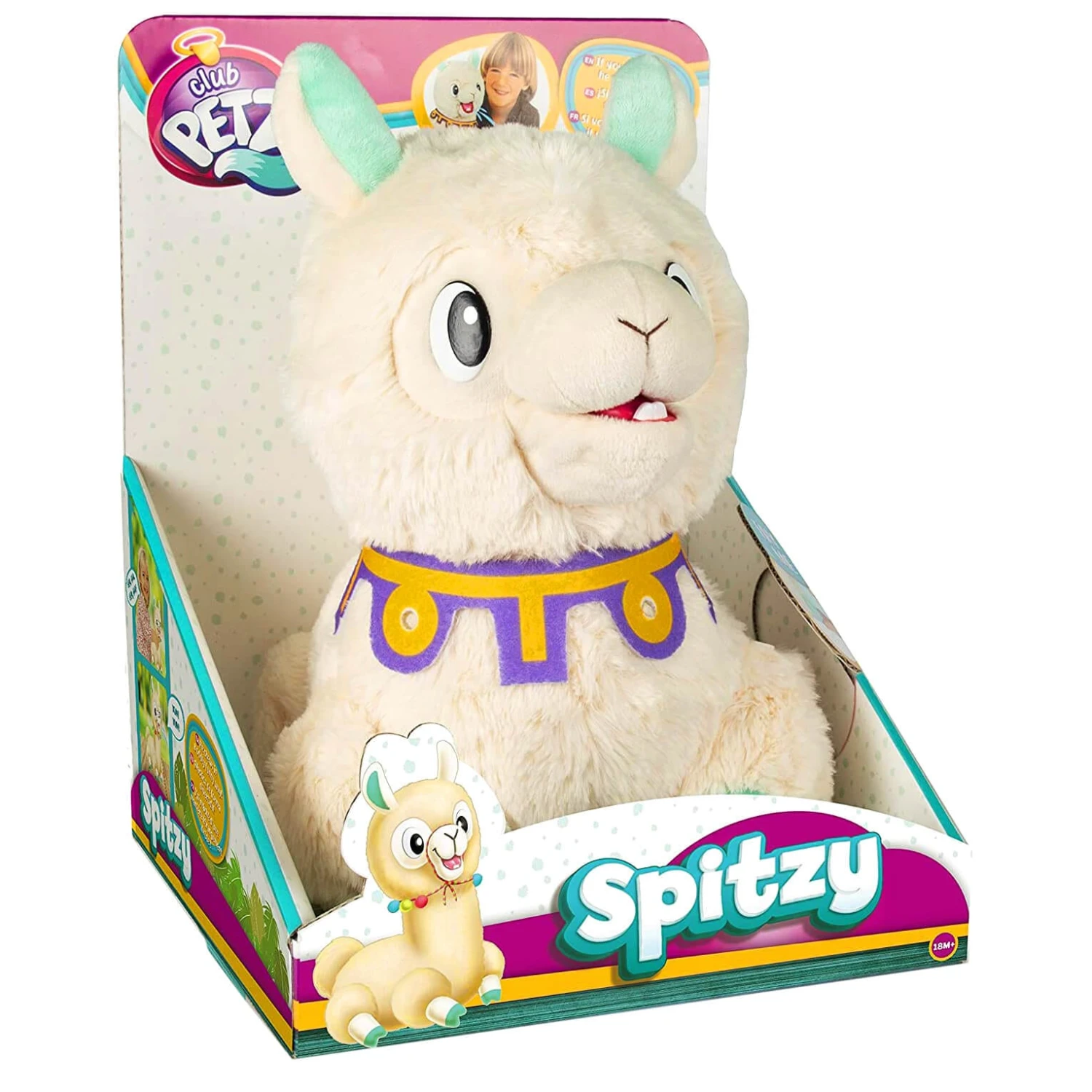 Club Petz Spitzy The Funny Llama Interactive Soft Toy Chews Spits 1 Club Petz Spitzy The Funny Llama Interactive Soft Toy Chews Spits