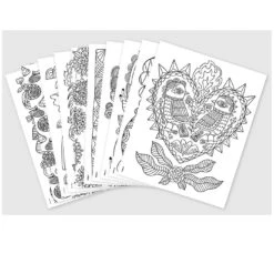 Crayola Folk Art Escapes Colouring Book Hallmark Artist 80 Pages -XS-Stock GRA99 2020 6203 4 opt