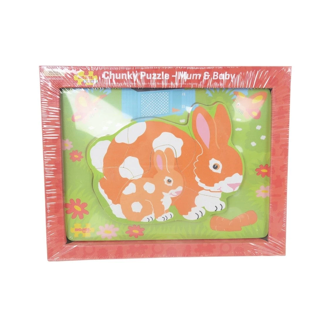 Bigjigs Chunky Puzzle Mum & Baby Rabbit Wooden Jigsaw Game 1 Bigjigs Chunky Puzzle Mum & Baby Rabbit Wooden Jigsaw Game