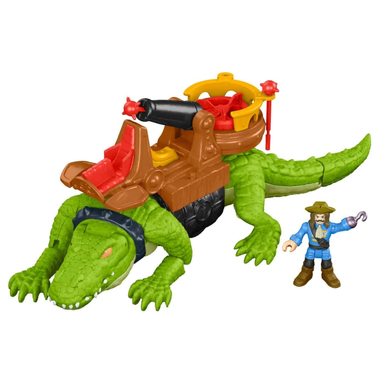 Imaginext Walking Crocodile & Captain Hook Action Figure 40cm 2 Imaginext Walking Crocodile & Captain Hook Action Figure 40cm - Image 2