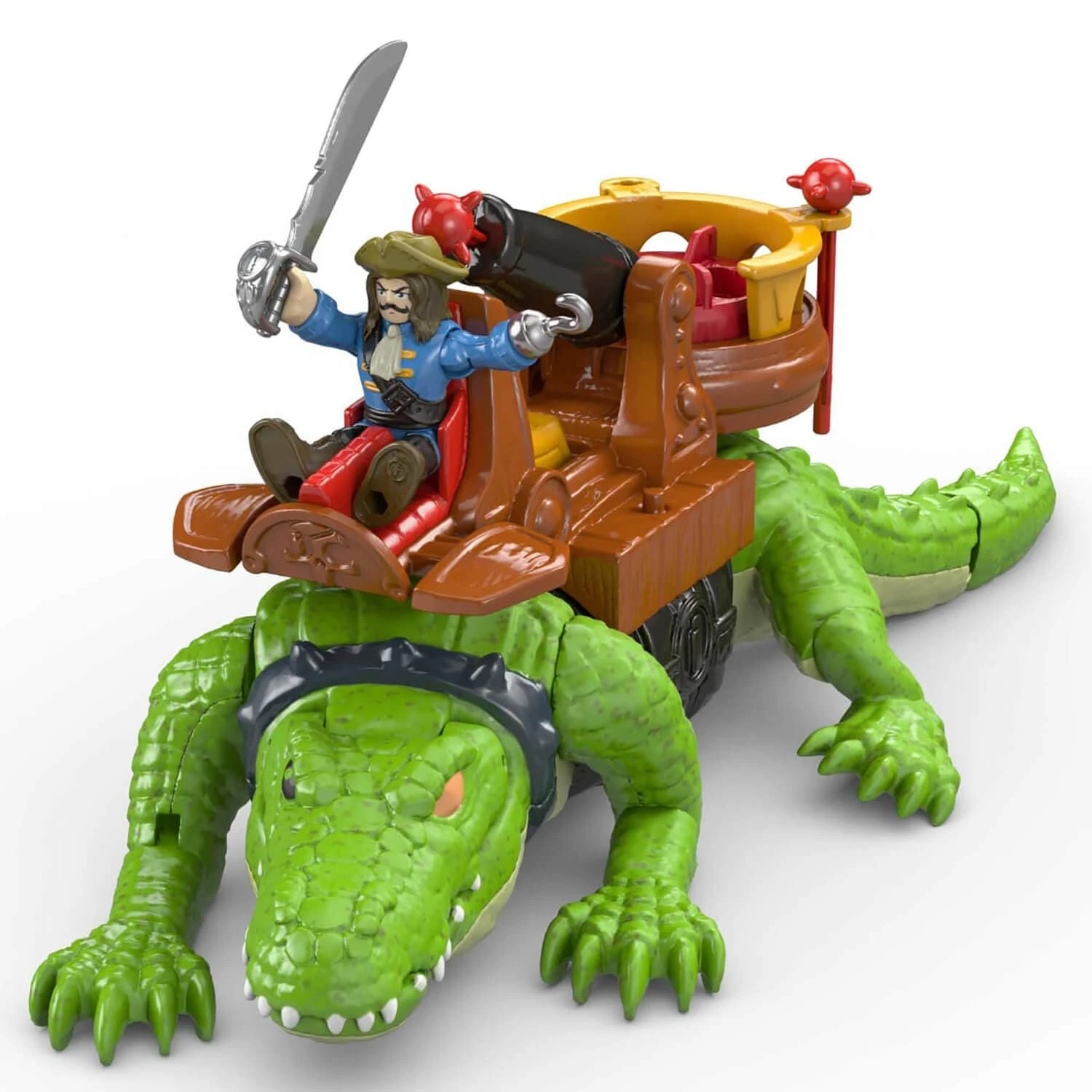 Imaginext Walking Crocodile & Captain Hook Action Figure 40cm 3 Imaginext Walking Crocodile & Captain Hook Action Figure 40cm - Image 3