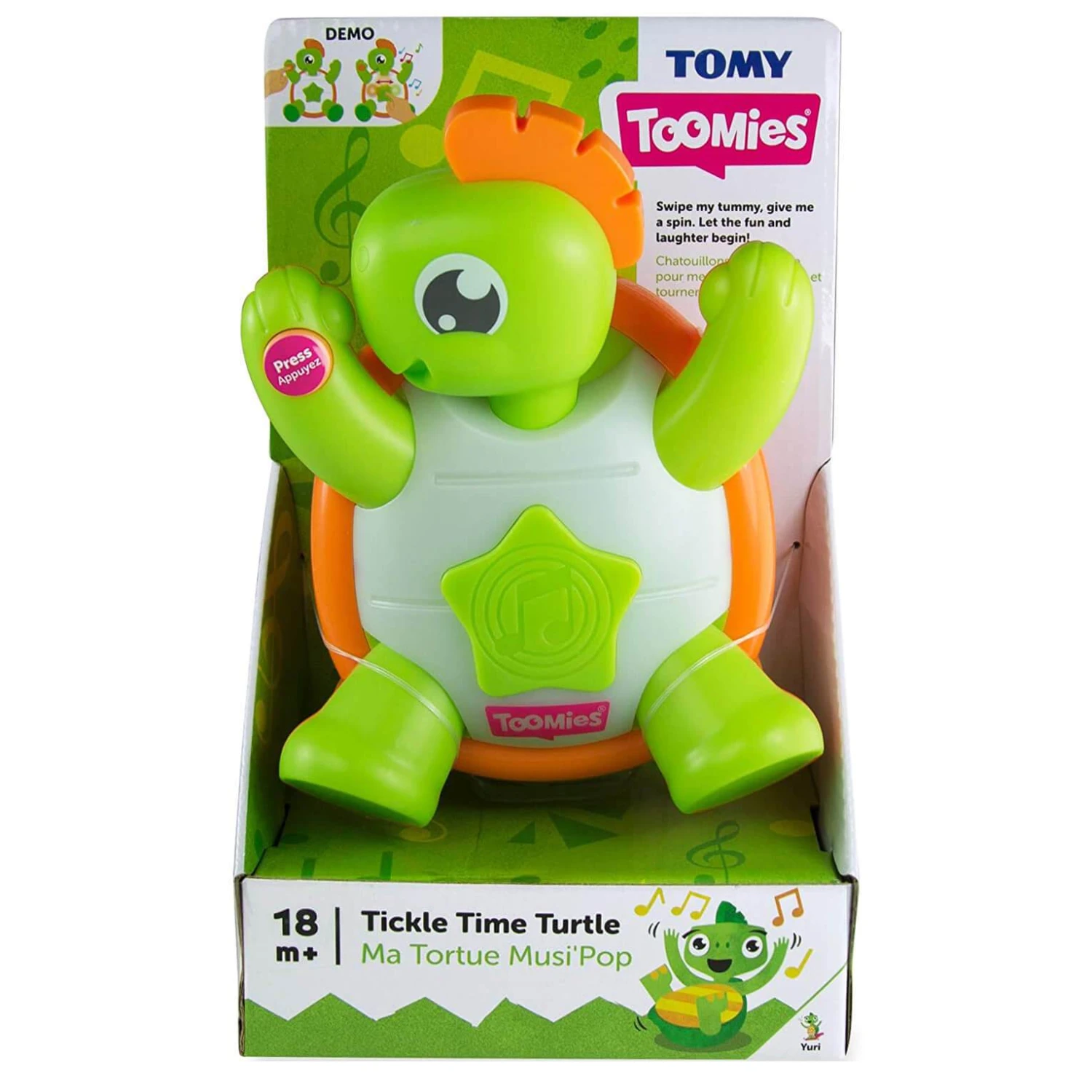 Tomy Toomies Tickle Time Turtle Yuri Music Sounds Spinning 18m+ 1 Tomy Toomies Tickle Time Turtle Yuri Music Sounds Spinning 18m+