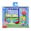 Peppa Pig Outside Fun Playground Playset Swings Seesaw 2 Figures