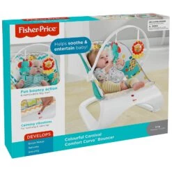 Fisher Price Curve Bouncer Seat Baby Soothe Comfort Entertain -XS-Stock GRAFDG32 5894 9864 3 opt