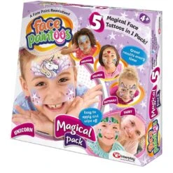 Face Paintoos Pack 5 Tattoos Designs Fancy Dress Fun Art -XS-Stock GRAFP003 6119 1 opt